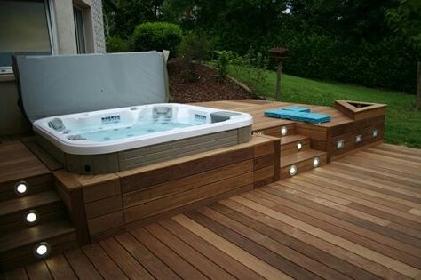 hot tub patio design ideas | backyard makeover inspo | best hot tubs Wichita KS Dave's Pool Store