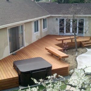 hot tub patio design ideas | backyard makeover inspo | best hot tubs Wichita KS Dave's Pool Store