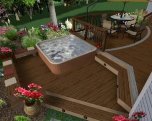 hot tub patio design ideas | backyard makeover inspo | best hot tubs Wichita KS Dave's Pool Store